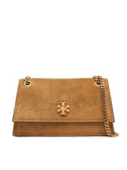 Tory Burch Torebka Kira Turnlock Suede Mini Bag 178150 Brązowy. Brązowe listonoszki damskie Tory Burch, bez wzorów, ze skóry, bez dodatków. Za 1,919.00 zł.