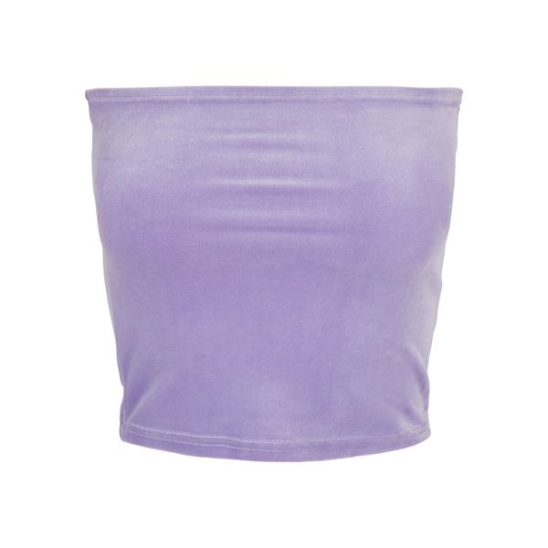 Damski tank top Urban Classics velvet tube. Niebieskie topy damskie Urban Classics, bez wzorów, bez kołnierzyka. Za 102.50 zł.