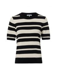 More & More koszulka z dzianiny Kobiety Sztuczne włókno beżowy, 34. Brązowe t-shirty damskie MORE & MORE, z aplikacjami, z dzianiny, bez kołnierzyka. Za 179.95 zł.