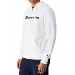 BLUZA męska CHAMPION na zamek 220728-WW001 z kapturem bawełniana biała L. Białe bluzy z kapturem męskie CHAMPION, l, z bawełny. Za 279.00 zł.