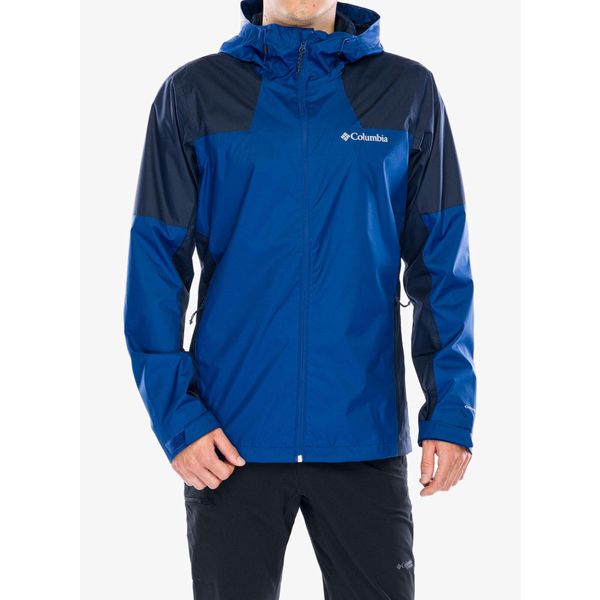 Kurtka przeciwdeszczowa męska Columbia Inner Limits III Jacket. Niebieskie kurtki męskie Columbia, m, bez wzorów, sportowe, bez kaptura. Za 350.99 zł.