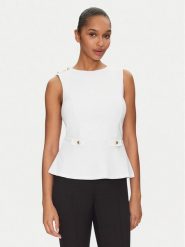 Guess Bluzka W5GP54 KCBO2 Biały Regular Fit. Białe bluzki damskie Guess, s, z aplikacjami, z syntetyku, bez ramiączek. Za 239.99 zł.