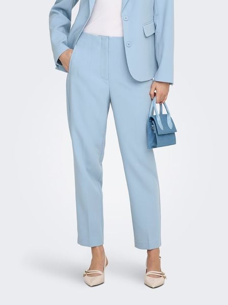 ONLY Spodnie w kolorze błękitnym rozmiar: 38/L32. Niebieskie spodnie materiałowe damskie Only, bez wzorów, z materiału, z podwyższonym stanem. Za 104.99 zł.