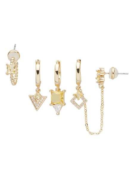 U.S. Polo Assn. Kolczyki-kreole (5 szt.) z kryształami rozmiar: onesize. Białe kolczyki damskie U.S. Polo Assn., z kryształem, metalowe. Za 56.99 zł.