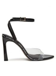 Just Cavalli Sandały 78RA3S58 ZSS72 Czarny. Czarne sandały damskie Just Cavalli, bez wzorów, ze skóry, bez obcasa, na szpilce. Za 669.99 zł.