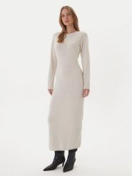 Kontatto Sukienka dzianinowa 3M0964C Écru Slim Fit. Sukienki damskie Kontatto, m, bez wzorów, z dzianiny, bez kołnierzyka, bez ramiączek. Za 329.99 zł.