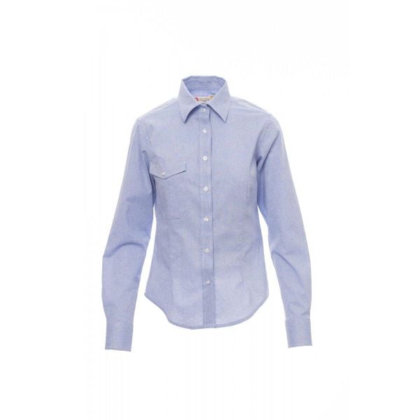 Damska koszula specjalistyczna payper. Niebieskie koszule damskie PAYPER WEAR, bez wzorów, sportowe, bez kołnierzyka, bez ramiączek. Za 138.00 zł.