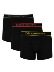 Emporio Armani Bokserki "3 Pack" | 111473 4F717 | Mężczyzna | Czarny. Czarne bokserki męskie Emporio Armani, bez wzorów, z bawełny. W wyprzedaży za 179.00 zł.