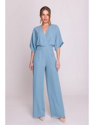 Stylove Kombinezon w kolorze błękitnym rozmiar: L. Niebieskie kombinezony damskie Stylove, l, bez wzorów, bez kołnierzyka, bez ramiączek. Za 285.49 zł.