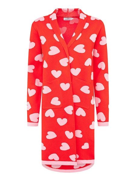 Zwillingsherz Kardigan w kolorze czerwonym rozmiar: L/XL. Czerwone kardigany damskie Zwillingsherz, l, bez wzorów. Za 114.44 zł.