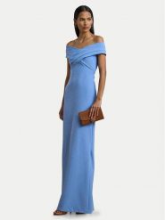LAUREN RALPH LAUREN Sukienka wieczorowa 253936391006 Niebieski Slim Fit. Niebieskie sukienki damskie Lauren Ralph Lauren, bez wzorów, z syntetyku, wizytowe, bez kołnierzyka, bez ramiączek. Za 939.99 zł.