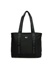 Tommy Jeans Torebka Tjw Daily Tote AW0AW17567 Czarny. Czarne torebki klasyczne damskie Tommy Jeans, bez wzorów, z jeansu, bez dodatków. Za 349.99 zł.