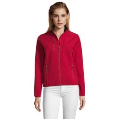 Kurtka Damska Radian Soft Shell. Czerwone kurtki damskie SOL'S, s, bez wzorów, bez kaptura. Za 217.99 zł.