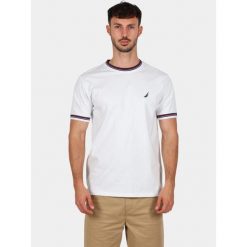 T-shirt męski Nautica Orinoco. Białe t-shirty męskie Nautica, m, bez wzorów, z bawełny, bez kołnierzyka. Za 199.00 zł.