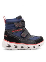 Skechers Śniegowce 405052N/NVBK Granatowy. Niebieskie buty zimowe chłopięce Skechers, z materiału. Za 159.99 zł.
