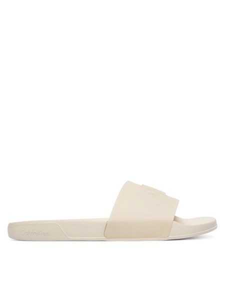 Calvin Klein Klapki Ess Slide Tpu HW0HW02959 Kremowy. Białe klapki damskie CALVIN KLEIN, bez wzorów, z syntetyku, bez obcasa. Za 189.99 zł.