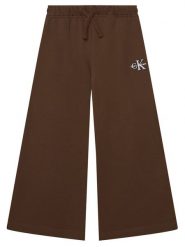 Calvin Klein Jeans Spodnie dresowe LVCKTJC36G Brązowy Regular Fit. Brązowe spodnie dziewczęce Calvin Klein Jeans, z bawełny. Za 299.99 zł.