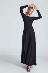 Czarna Maxi Sukienka Odsłaniająca Ramiona. Czarne sukienki damskie Figl, l, bez wzorów, z elastanu, wizytowe, bez kołnierzyka, bez ramiączek, maxi. Za 319.00 zł.