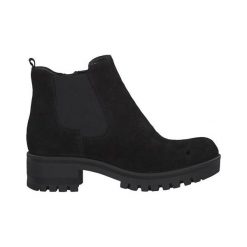 Tamaris Buty czarny female czarny 37. Czarne botki damskie Tamaris, z zamszu, bez obcasa, bez zapięcia. Za 279.00 zł.