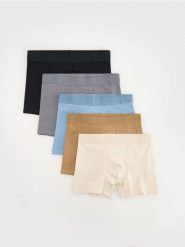 5 pack bokserek Long - beżowy. Brązowe bokserki męskie Reserved, bez wzorów. Za 99.99 zł.
