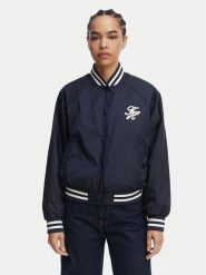 Tommy Hilfiger Kurtka bomber Logo Appliqué WW0WW48618 Granatowy Regular Fit. Niebieskie kurtki damskie Tommy Hilfiger, m, bez wzorów, z syntetyku, bez kaptura. Za 949.99 zł.