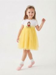 Sukienka z tiulowym dołem Bella - wielobarwny. Sukienki dziewczęce Sinsay, bez wzorów, z tiulu, bez ramiączek. Za 35.99 zł.