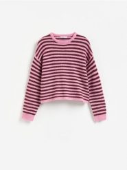 Sweter z domieszką wełny - wielobarwny. Swetry klasyczne damskie Reserved, l, z dzianiny, bez kołnierzyka. Za 119.99 zł.