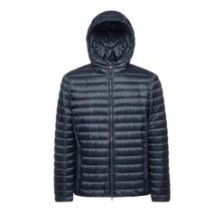 Kurtka z kapturem Geox Warrens. Niebieskie kurtki męskie Geox, m, bez wzorów, z puchu, z kapturem. Za 484.99 zł.