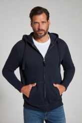 Męska Rozpinana bluza z kapturem dzianina dresowa do 8XL. Szare bluzy z kapturem męskie JAY-PI, l, z bawełny. Za 349.99 zł.