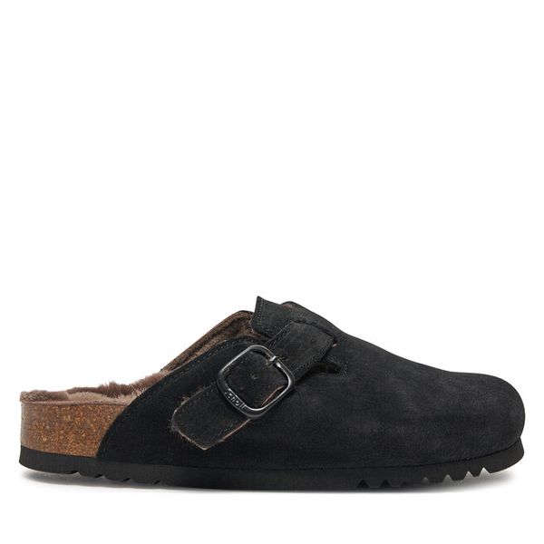 Klapki Scholl. Czarne klapki damskie Scholl, bez wzorów, bez obcasa. Za 489.99 zł.