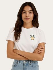 WOOOP Koszulka "Ramen Headphones" w kolorze białym rozmiar: S. Białe bluzki damskie Wooop, s, bez wzorów, z bawełny, bez kołnierzyka, bez ramiączek. Za 56.99 zł.