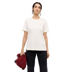 Koszulka damska Haglöfs. Białe t-shirty damskie Haglöfs, m, bez wzorów, z bawełny, bez kołnierzyka. Za 300.00 zł.