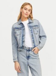 JJXX Kurtka jeansowa Alys 12269101 Niebieski Regular Fit. Niebieskie kurtki damskie JJXX, m, bez wzorów, z bawełny, bez kaptura. W wyprzedaży za 99.99 zł.