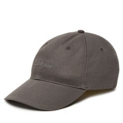 Czapka z daszkiem Calvin Klein. Szare czapki męskie CALVIN KLEIN, bez wzorów. Za 129.99 zł.