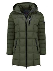 Geographical Norway Kurtka pikowana "Bastia" w kolorze khaki rozmiar: XXL. Brązowe kurtki damskie Geographical Norway, xxl, bez wzorów, bez kaptura. Za 247.40 zł.