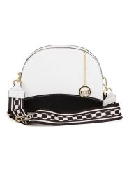 Mia Tomazzi Skórzana torebka w kolorze biało-czarnym - 26 x 20 x 8 cm rozmiar: onesize. Białe torebki klasyczne damskie Mia Tomazzi, bez wzorów, z materiału, bez dodatków. Za 217.99 zł.