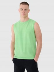 T-SHIRT MĘSKI 4F KOSZULKA TOP TANK OVERSIZE. Czarne t-shirty męskie 4f, m, bez wzorów, z dresówki, bez kołnierzyka. Za 53.14 zł.