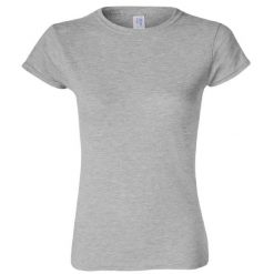 Koszulka Damska Krótki Rękaw Soft Style. Szare t-shirty damskie Gildan, s, bez wzorów, bez kołnierzyka. Za 28.99 zł.