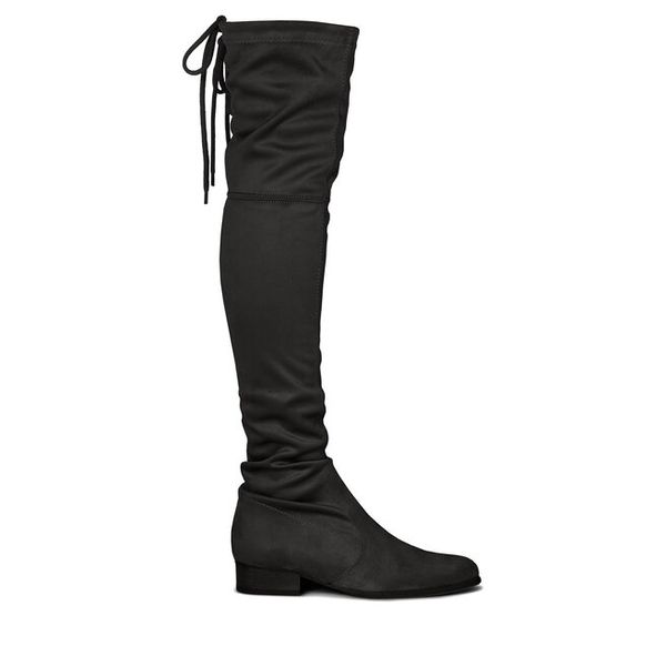 Muszkieterki R.Polański. Czarne kozaki damskie R.Polański, bez obcasa, na płaskiej podeszwie. Za 339.99 zł.