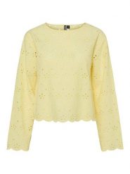 Pieces Sweter "Tarmorine" w kolorze żółtym rozmiar: S. Żółte swetry klasyczne damskie Pieces, s, z bawełny, bez kołnierzyka. Za 100.99 zł.