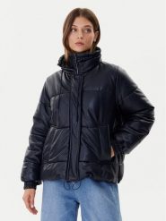 Sportmax Code Kurtka z imitacji skóry Delta 74860205 Czarny Relaxed Fit. Czarne kurtki damskie Sportmax Code, bez wzorów, ze skóry, bez kaptura. Za 2,579.00 zł.