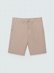 Szorty męskie chinosy jasnobeżowe Rossino 800. Brązowe szorty męskie Big Star, na lato, bez wzorów, z bawełny, eleganckie. Za 159.99 zł.