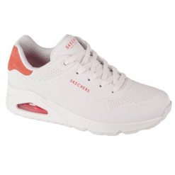 Buty sportowe Sneakersy damskie, Skechers Uno - Pop Back. Białe buty sportowe na co dzień damskie Skechers, bez wzorów, z materiału, trekkingowe. Za 349.99 zł.