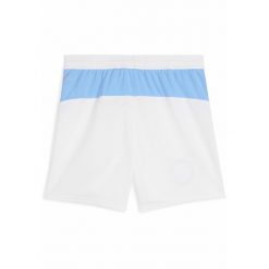 Młodzieżowe szorty Manchester City 25/26 PUMA White Team Light Blue. Biała szorty damskie Puma, bez wzorów, młodzieżowe. Za 179.00 zł.