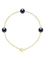 Pearline Złota bransoletka z perłą rozmiar: onesize. Niebieskie bransoletki damskie Pearline, złote. Za 448.99 zł.