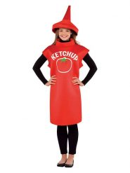 Amscan 2-częściowy kostium "Ketchup" w kolorze czerwonym rozmiar: M/L. Czerwone stroje jednoczęściowe damskie AMSCAN, l, bez wzorów. Za 123.25 zł.