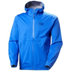 Kurtka wodoodporna Helly Hansen Momentum 3L Stretch. Niebieskie kurtki męskie Helly Hansen, na lato, l, bez wzorów, z materiału, z kapturem. Za 1,065.00 zł.
