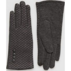 Answear - Rękawiczki. Szare rękawiczki damskie ANSWEAR, bez wzorów, z dzianiny. W wyprzedaży za 39.90 zł.