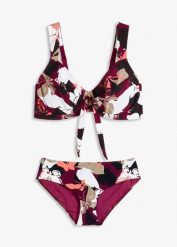 Bikini minimizer z wyściełanymi ramiączkami (2 części). Fioletowe bikini damskie bonprix, bez wzorów. Za 114.99 zł.