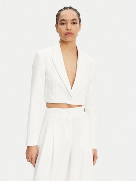 Patrizia Pepe Marynarka 2S1531 A411 Biały Regular Fit. Białe marynarki i żakiety damskie Patrizia Pepe, s, bez wzorów, z syntetyku. Za 689.00 zł.